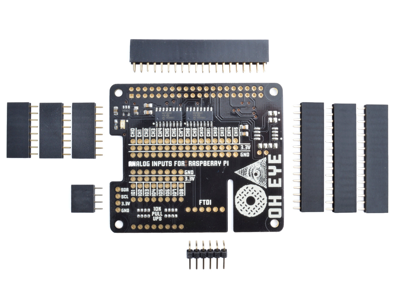 Oh Eye: 16 Analog Inputs for Raspberry Pi